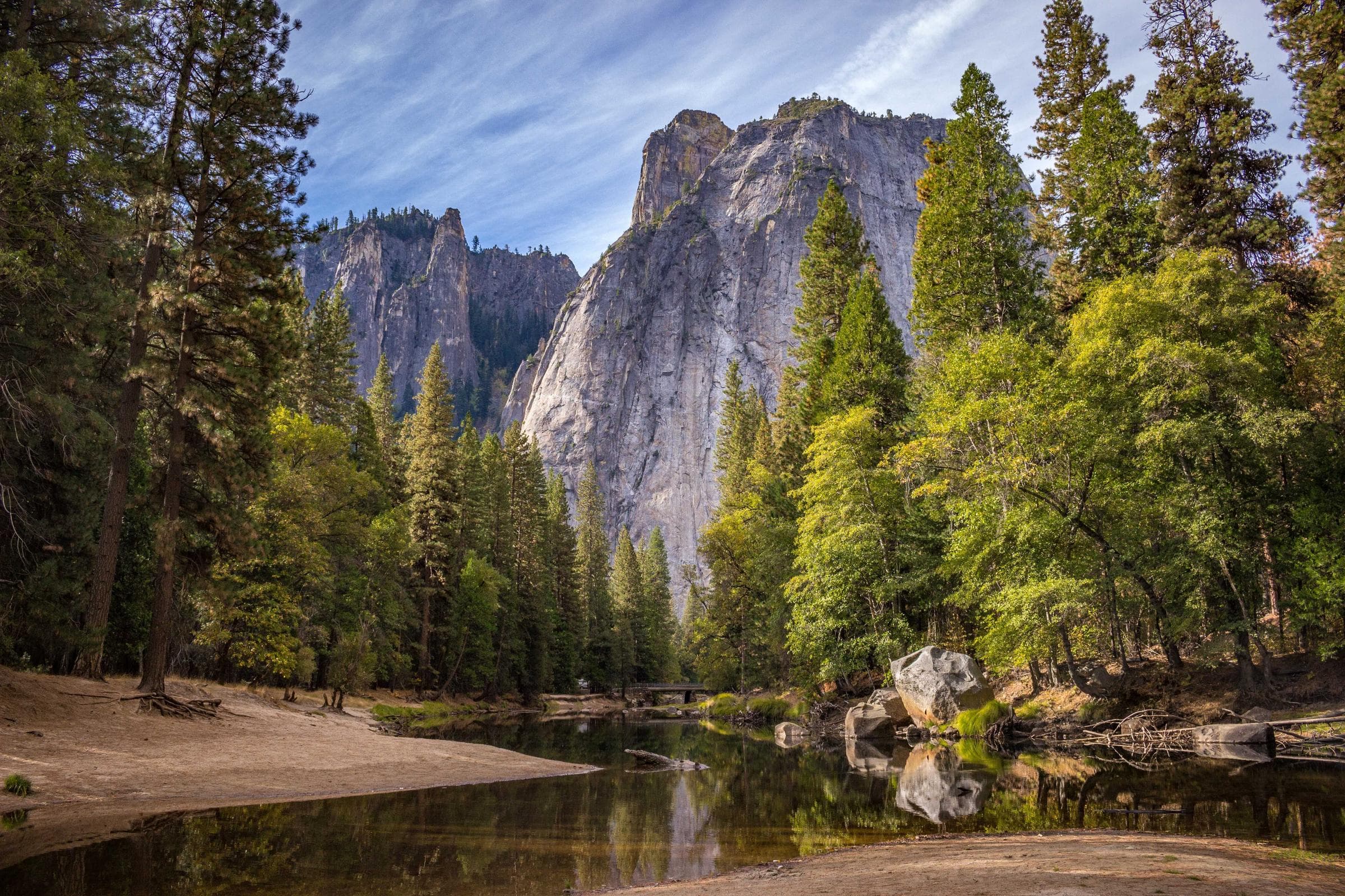 A mountain reflected in a lake